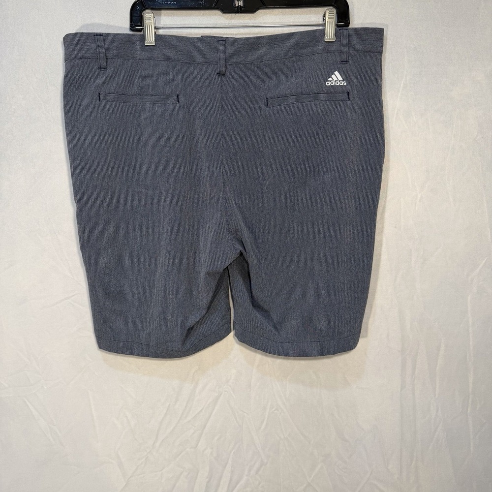 Adidas Crosshatch Performance Golf Shorts Mens Size 38 Blue Gray